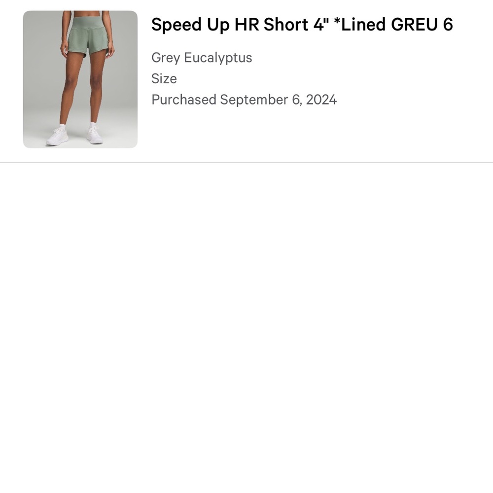 lululemon athletica women’s Speed Up HR Shorts - Grey Eucalyptus
